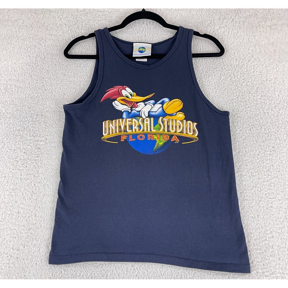 Universal Studios Florida Tank Top Womens Small Blue Vintage Woody‎ Wood Pecker